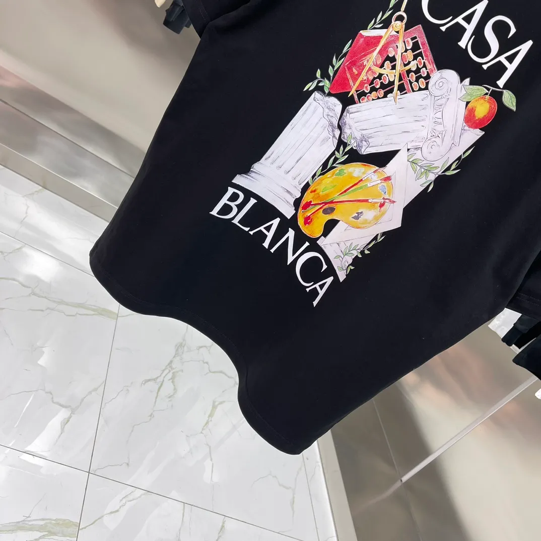 Casablanca Classic Series T ， ， 。 ， Classic ， In Stock ！ ：White Black Size：S M L XL XXL